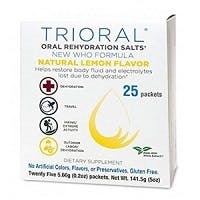 Trioral Oral Rehydration Salts, 0.2 oz sachets - 25 Packets (Lemon Flavor)	 