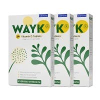 WAYK Vitamin D 10mcg (400 IU) 90 Tablets (Pack of 30 x 3)