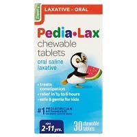 Fleet Pedia-Lax Oral Saline Laxative Chewable Tablets, Ages 2-11  yrs., (30 count)