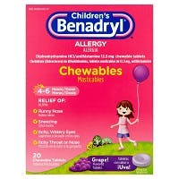 Benadryl Children's Allergy Grape Flavored Chewable Tablets (20 count)