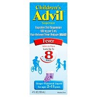 Children's Advil Ibuprofen Oral Suspension for Ages 2-11 years. Grape Flavor. (4 fl oz)