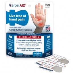 CarpalAID Functional Support for Carpal Tunnel Syndrome, Large Patches (12 count)