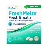OraCoat FreshMelts Fresh Breath Stick-on Melts. Sweet Mint (40 pieces)