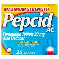 Pepcid AC Maximum Strength Acid Reducer Tablets, 20mg (25 count)