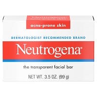 Neutrogena Acne-Prone Skin Formula Transparent Facial Soap Bar, (3.5 oz)