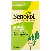 Senokot® Regular Strength Senna Concentrate Natural Vegetable Laxative Tablets (20 count)