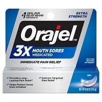 Orajel Extra Strength 3x Medicated, Mouth Sores Gel, (0.42 oz)