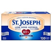 St. Joseph Low Dose Aspirin (81 mg) Enteric Coated Tablets (120 count)