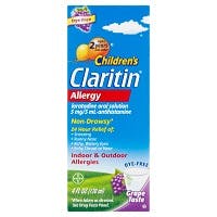 Claritin Children's Dye-Free Allergy Oral Solution - Grape 4 fl oz (120ml)