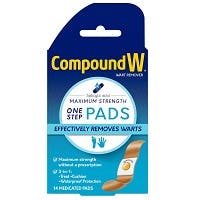 Compound W Wart Remover Maximum Strength One Step Pads. (14 Medicated Pads)