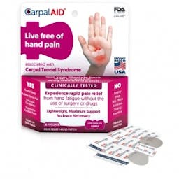 CarpalAID Functional Support for Carpal Tunnel Syndrome, Small Patches (6 count)
