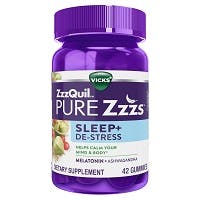 ZzzQuil PURE Zzzs Sleep + De-Sress Melatonin Sleep Aid Gummies (42 count)