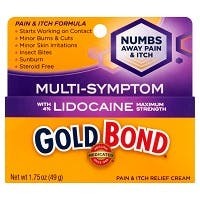 Gold Bond Multi-Symptom with 4% Lidocaine Maximum Strength Pain & Itch Relief Cream, (1.75 oz)