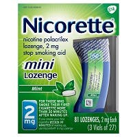 Nicorette Mint Mini Lozenge, 2 mg, (81 count)