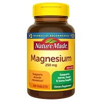 Nature Made Magnesium 250 mg Tablets, (200 Count)